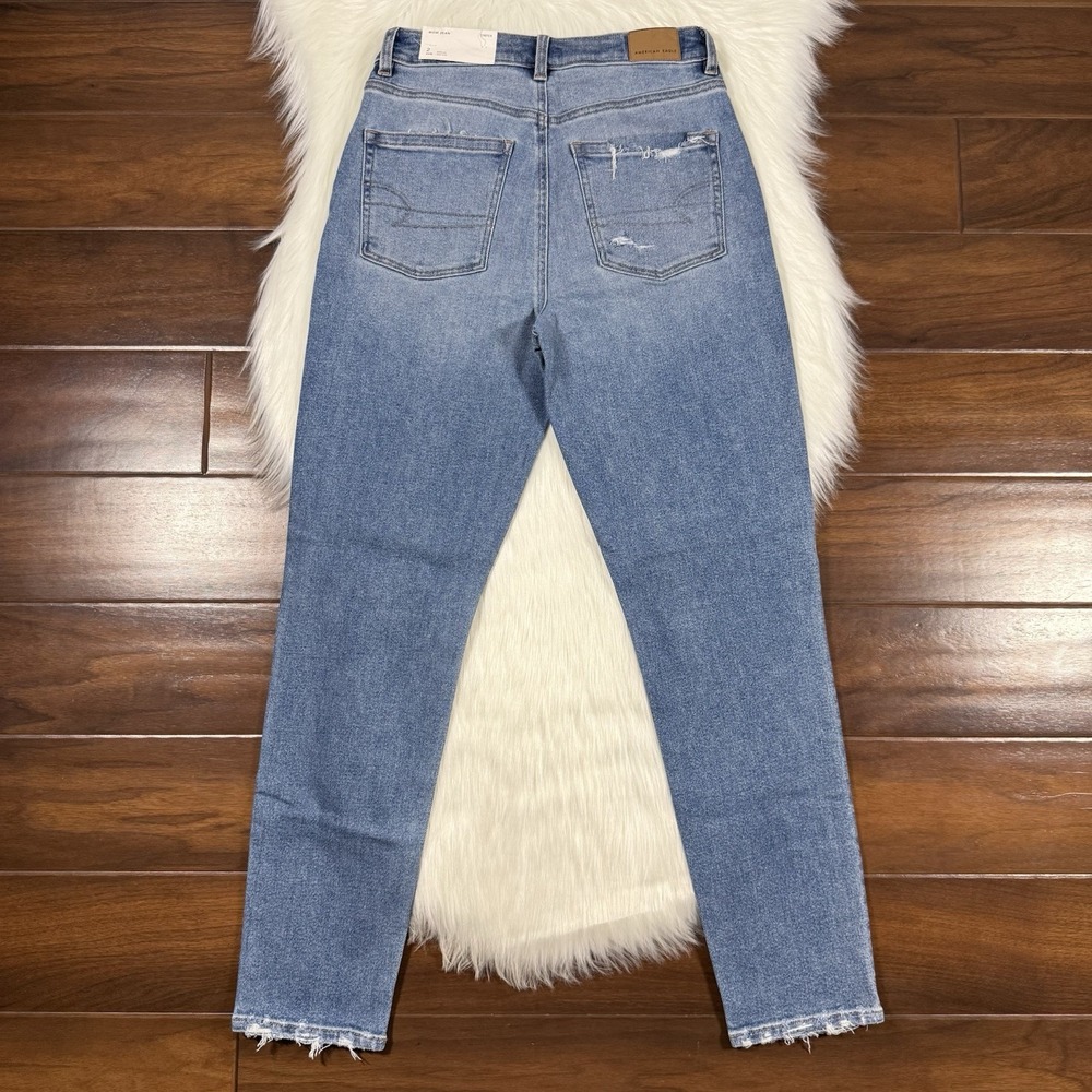 American Eagle Women's Size 2 R Distressed Mom Denim Jeans - Picture 7 of 9